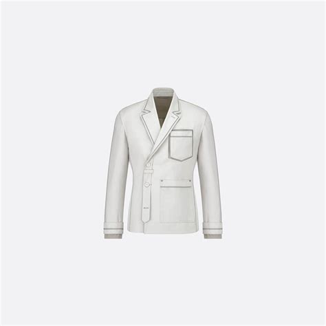 dior gardener's jacket|Gardener's Jacket White Thick Cotton Canvas .